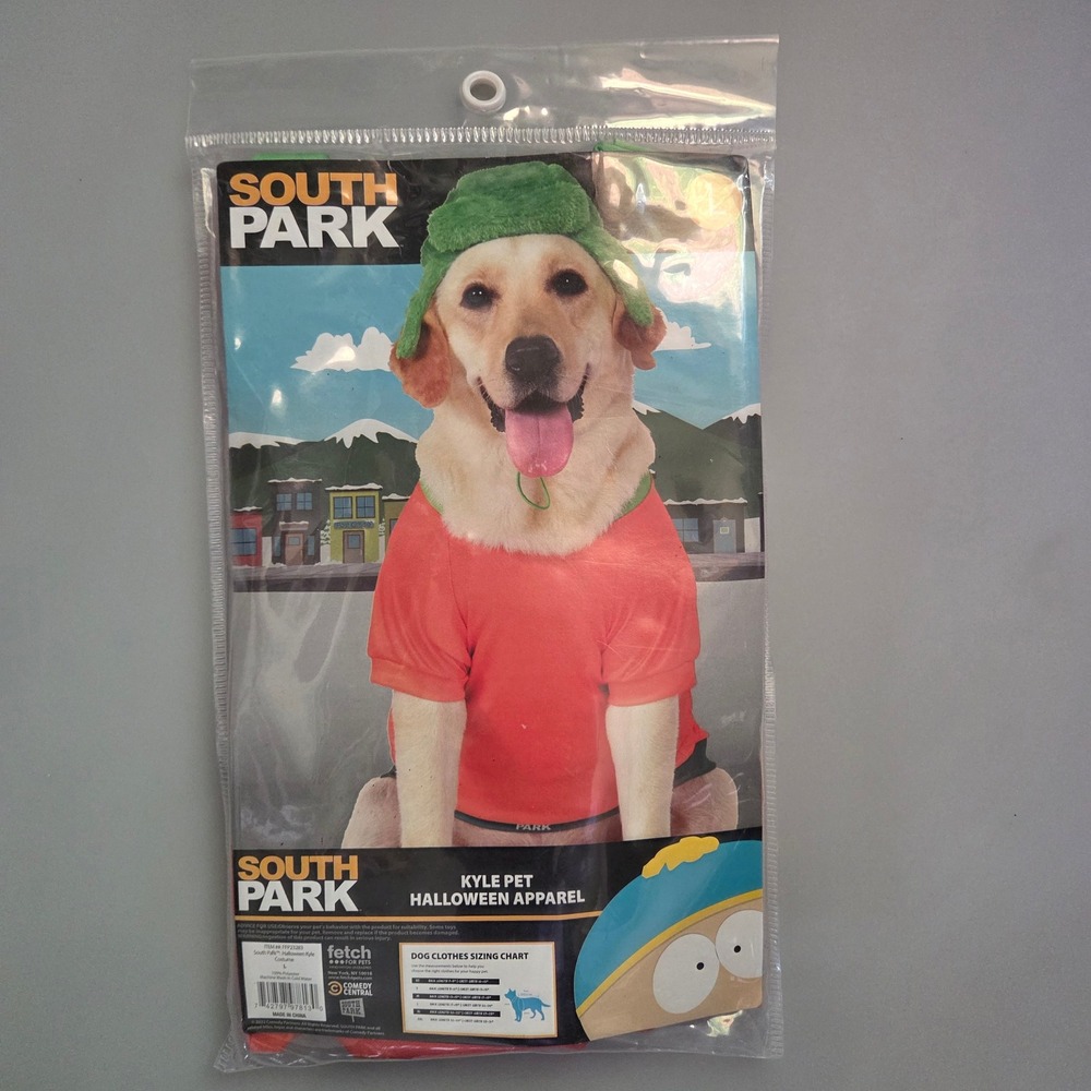 South Park Kyle Pet Halloween Costume Dog Shirt and Hat Set Large FFP22283